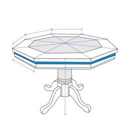Custom Poker Table Cover - Octagonal