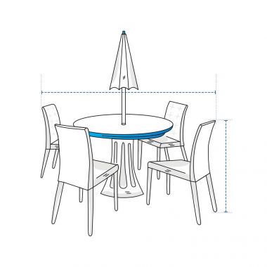 Umbrella Hole Table Covers In The, Round Patio Table Cover With Umbrella Hole Uk