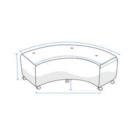 product photo of Custom Curved Ottoman Covers