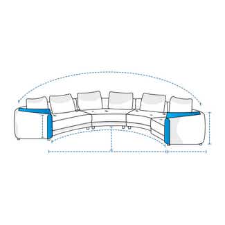Custom Curved Sofa Covers