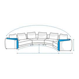 product photo of Custom Curved Sofa Covers