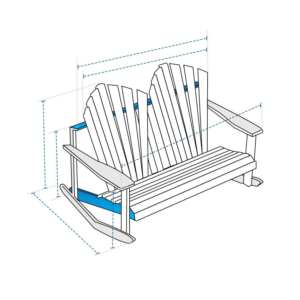 Double Adirondack Chair Custom Covers
