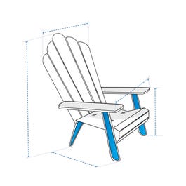 Standard Adirondack Chair Custom Covers