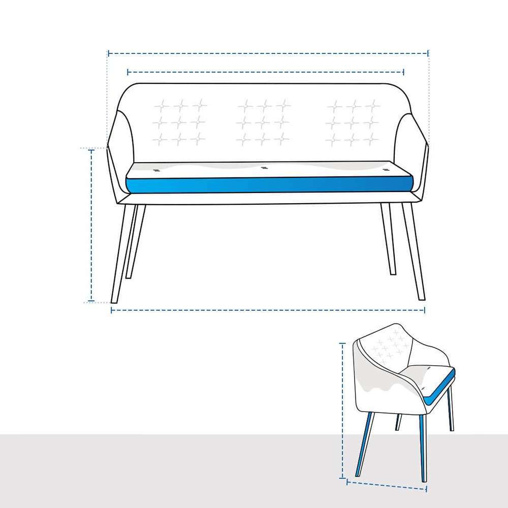 High Back Bench Custom Covers