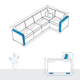 product photo of L Shape Couch Custom Covers - Design 2