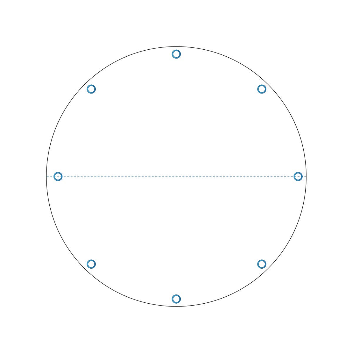 Custom Medium Duty Vinyl Tarp - Round