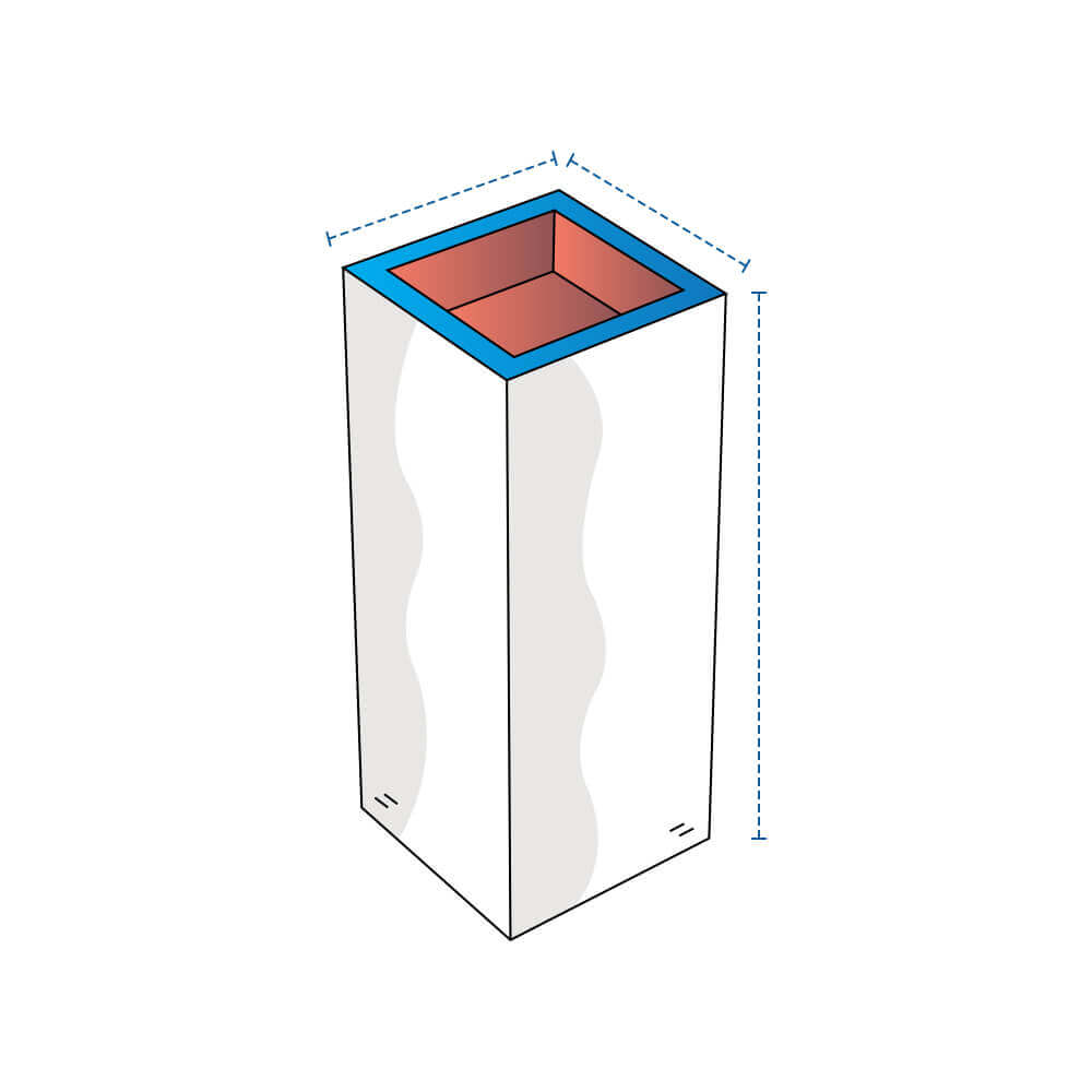 Tall Rectangular Fire Column Custom Covers