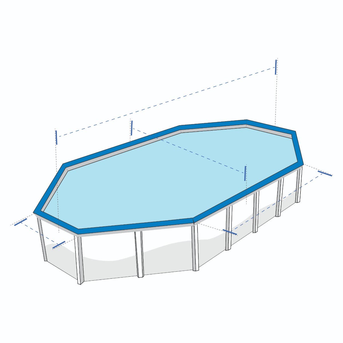 Custom Grecian Pool Covers - Above Ground Pools | Covers & All UK