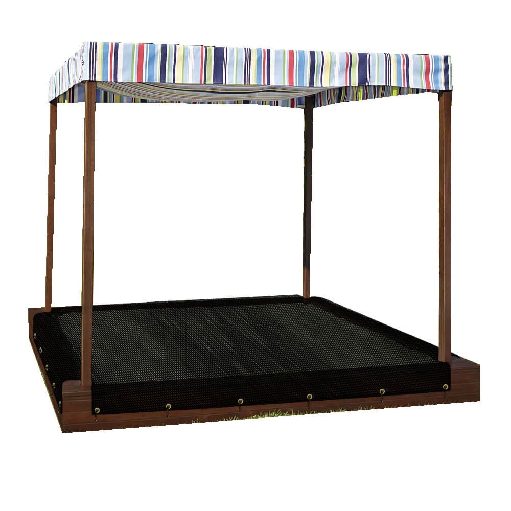 Mesh Custom Sandbox Covers - With 4 Pole Cut-Out