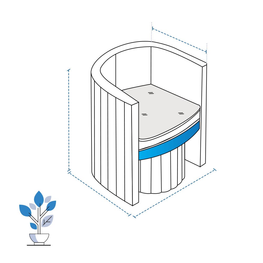 Modular Club Modern Barrel Chair Custom Covers