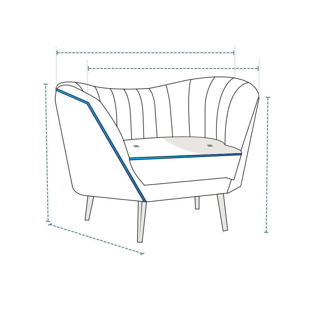 Modular Club Wingback Chair Custom Covers