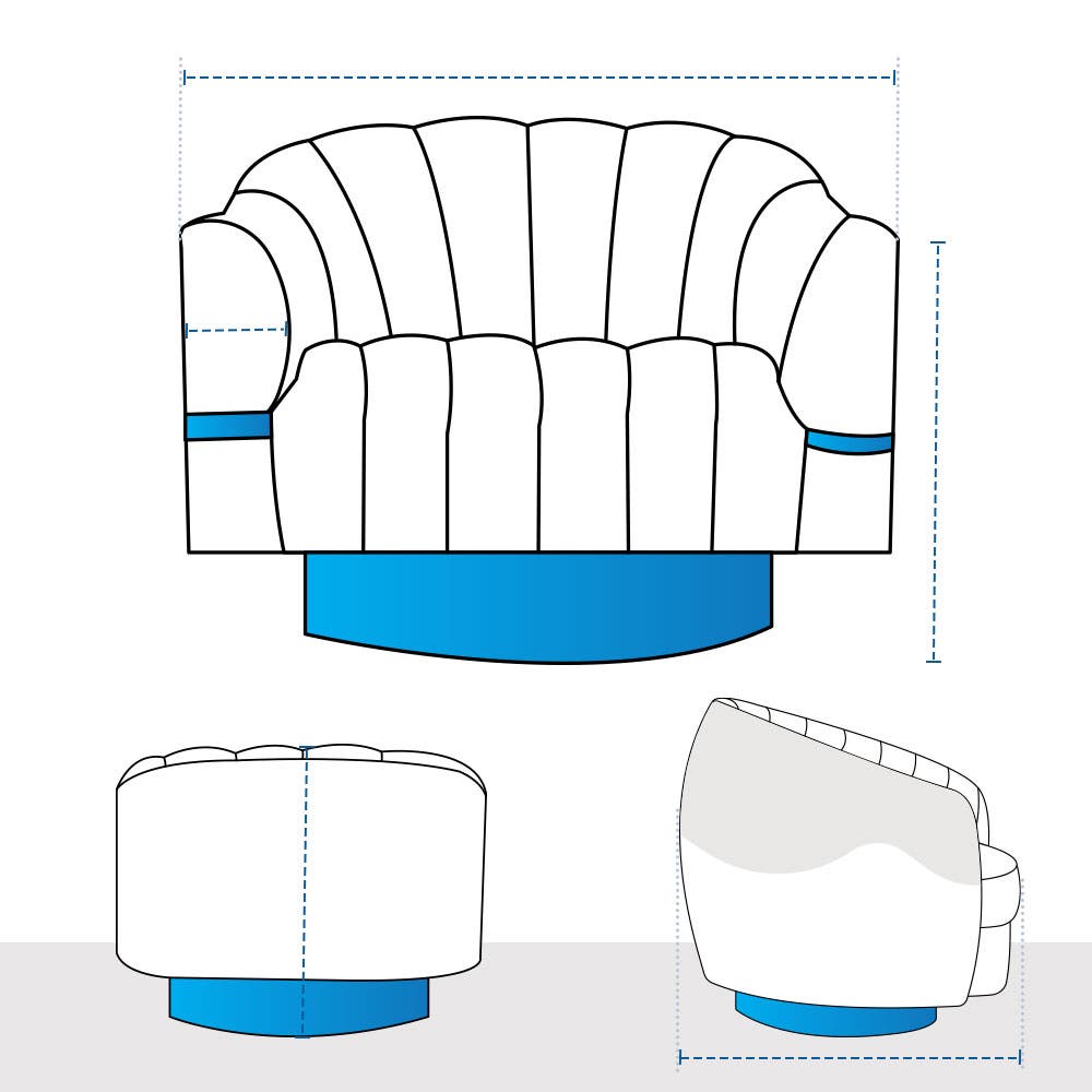 Modular Club Tufted Half-Circular Chair Custom Covers