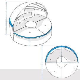 product photo of Round Outdoor Daybed with Canopy Covers