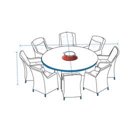 product photo of Round Fire Pit Chair Set Cover