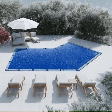 Lazy L-Shape Winter Pool Cover