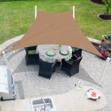 Custom Four-Sided Sun Shade Sail