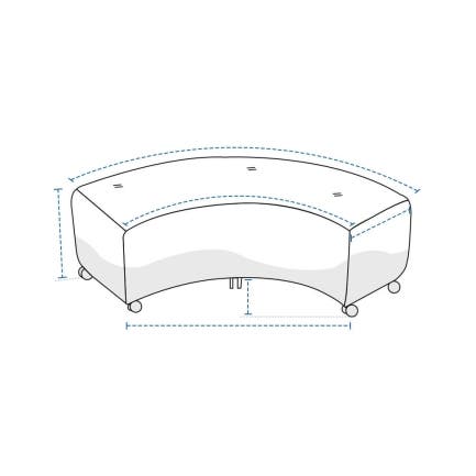 Custom Curved Ottoman Covers