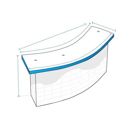 Curved Outdoor Bar Island Custom Covers