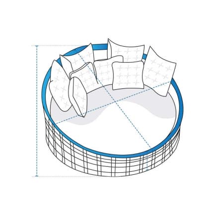 Round Wicker Outdoor Daybed Custom Covers