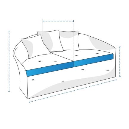 Curved Outdoor Daybed Sofa Custom Covers