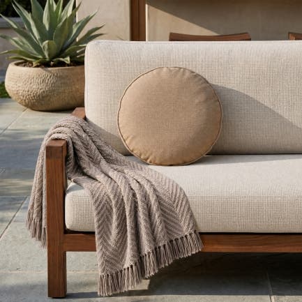 Outdoor Round Throw Pillows