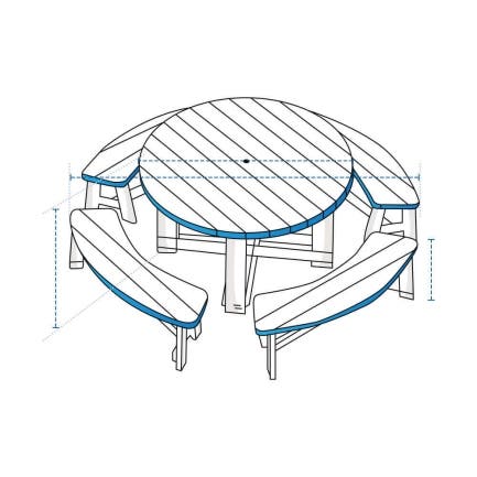 Round Picnic Table Custom Covers