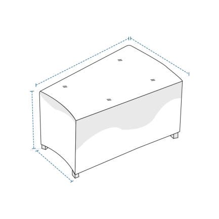 Custom Wedge Ottoman Covers