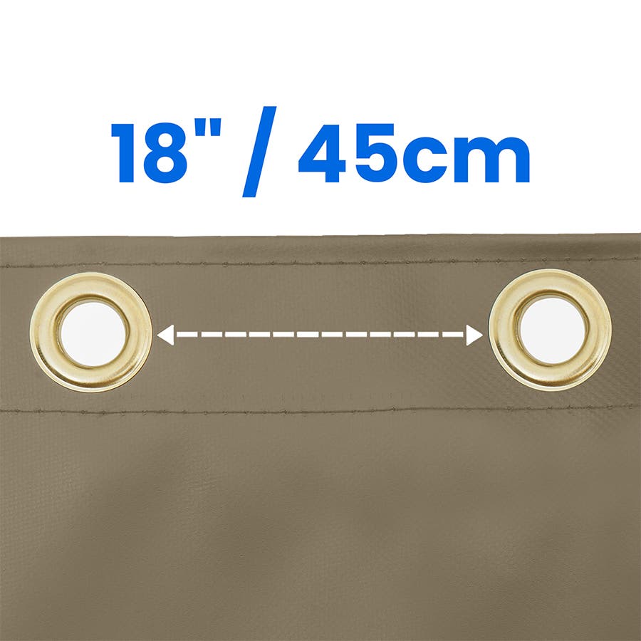 Grommets at Every 45 cm