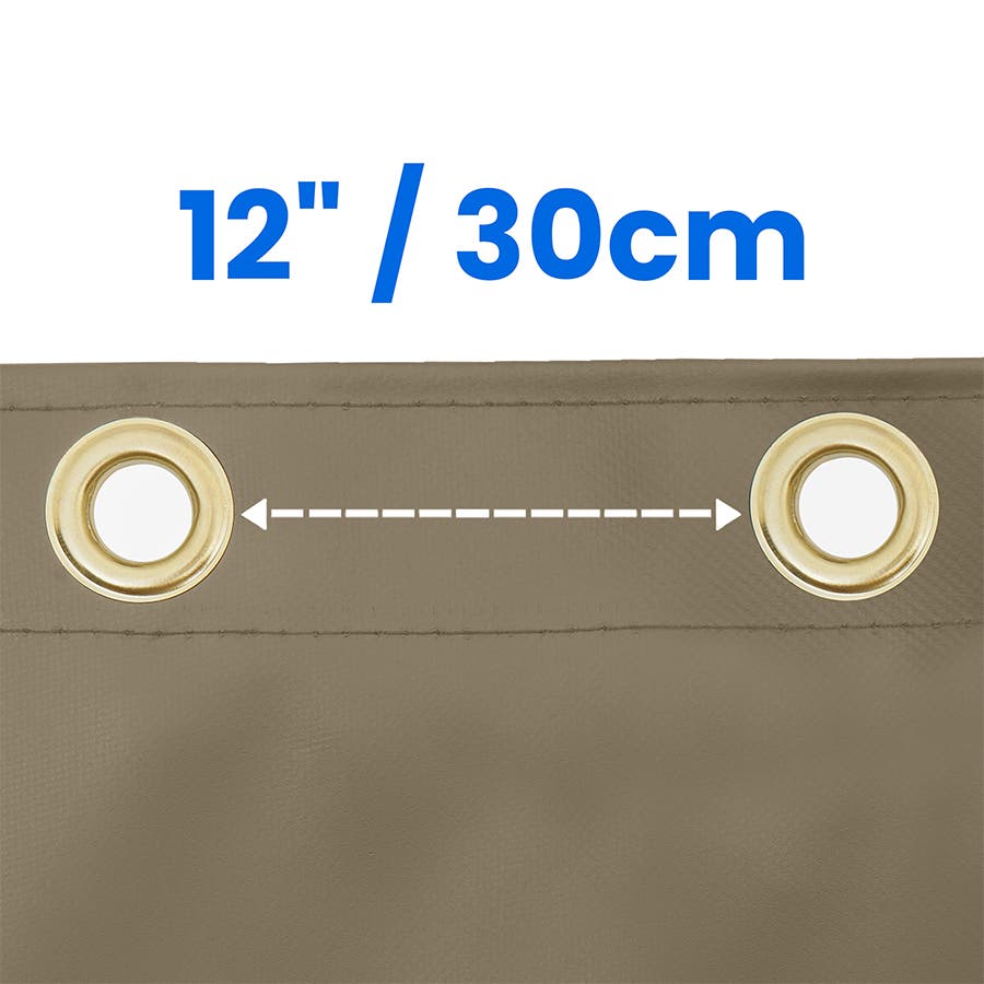 Grommets at every 30 cm