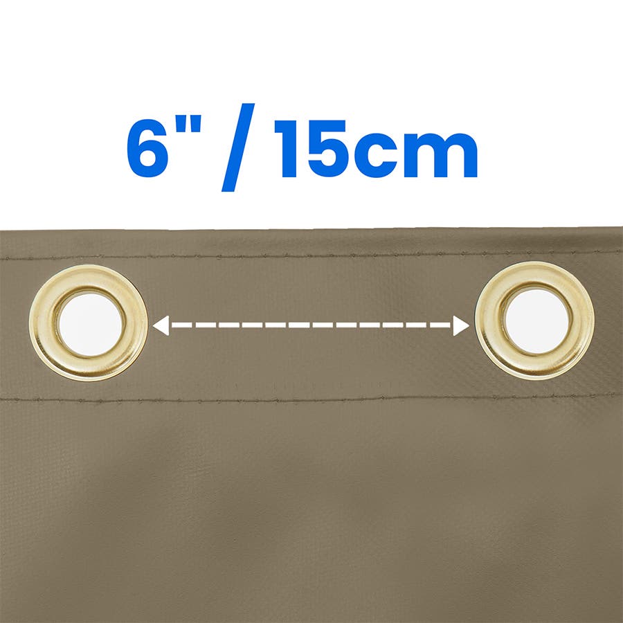 Grommets at every 15 cm